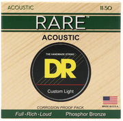 DR - Rare Acoustic Guitar Strings, Phosphor Bronze, Custom Light (.011-.050) (3-Pack) #RPML-11-3PK