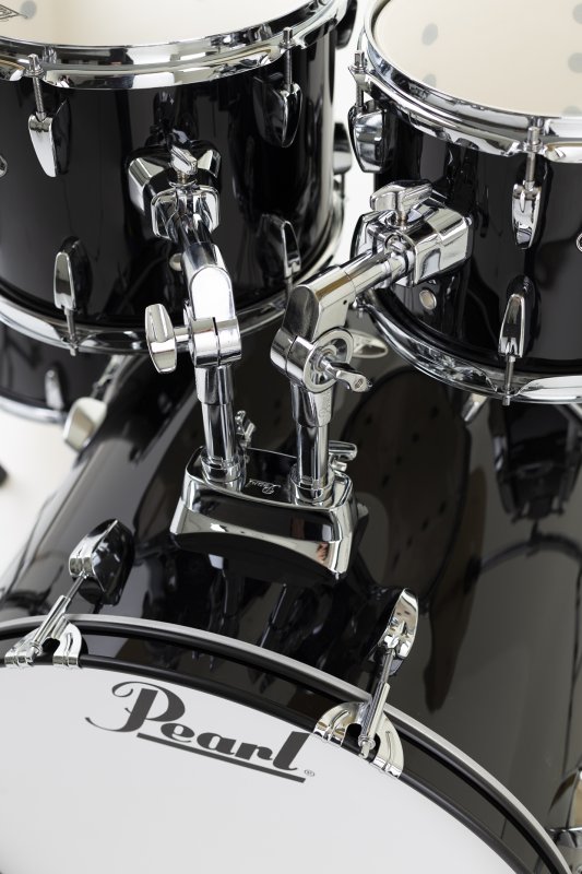 Pearl - Roadshow Series 5-Piece Complete Drum Set with Hardware, Cymbals & Throne, Jet Black #RS525SBCC31