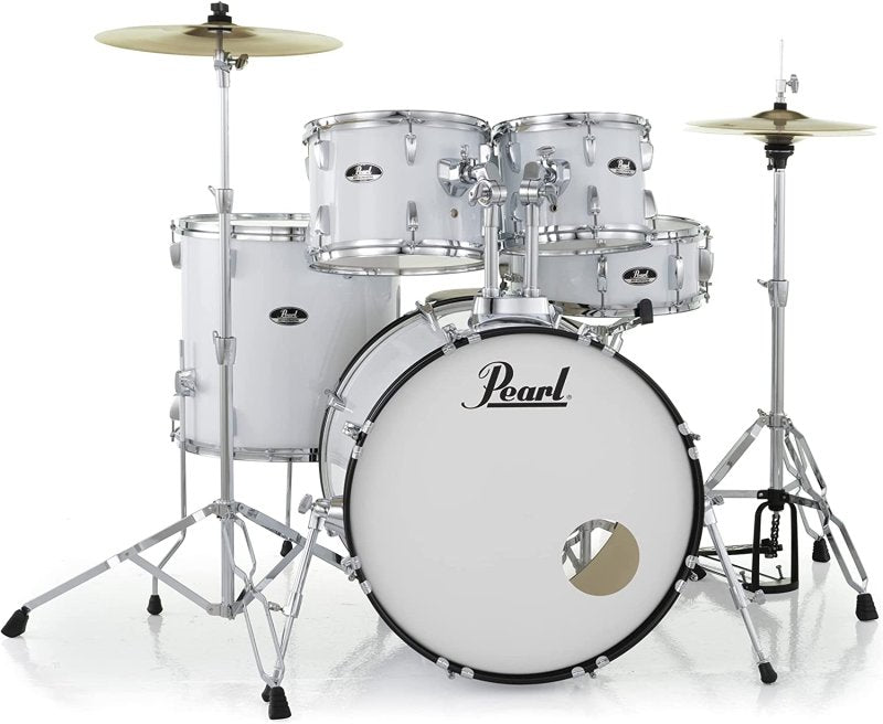 Pearl - Roadshow 5-Piece Drum Set With 22" Bass Drum, Hardware & Cymbals, Pure White #RS525SCC33