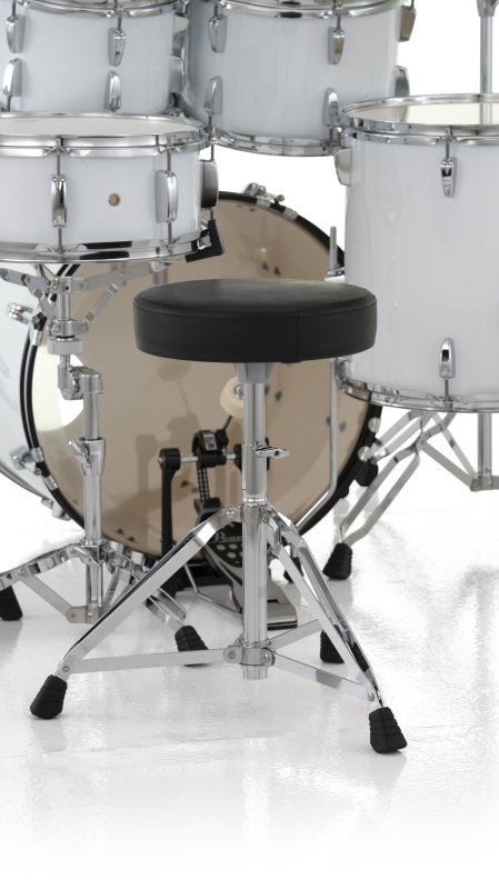 Pearl - Roadshow 5-Piece Drum Set With 22" Bass Drum, Hardware & Cymbals, Pure White #RS525SCC33