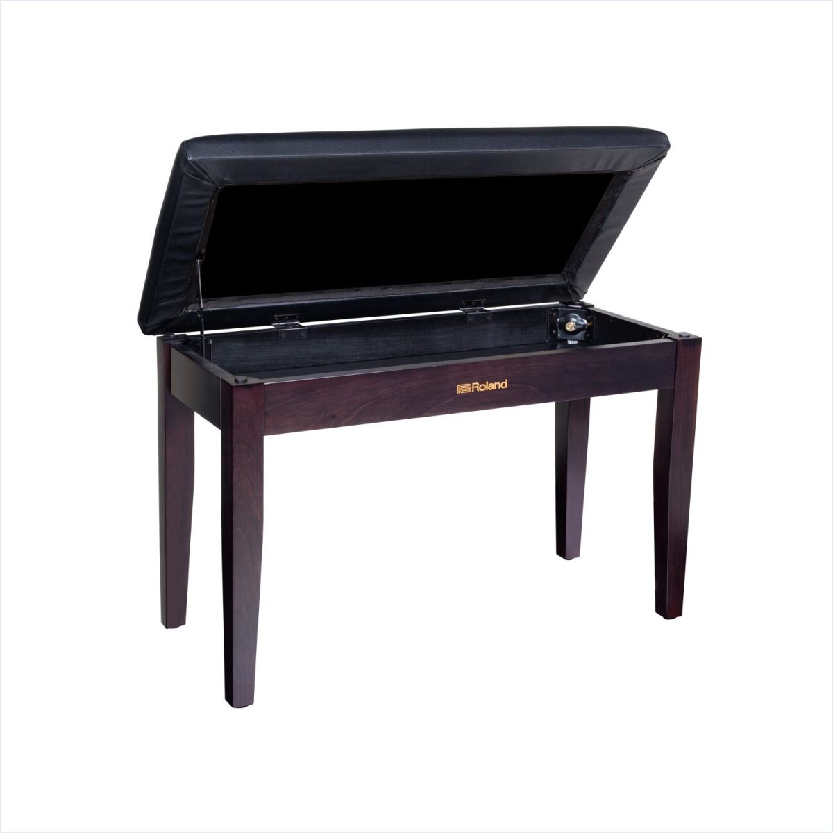 Roland - RPB-D100BK Duet Piano Bench with Storage - Black-open