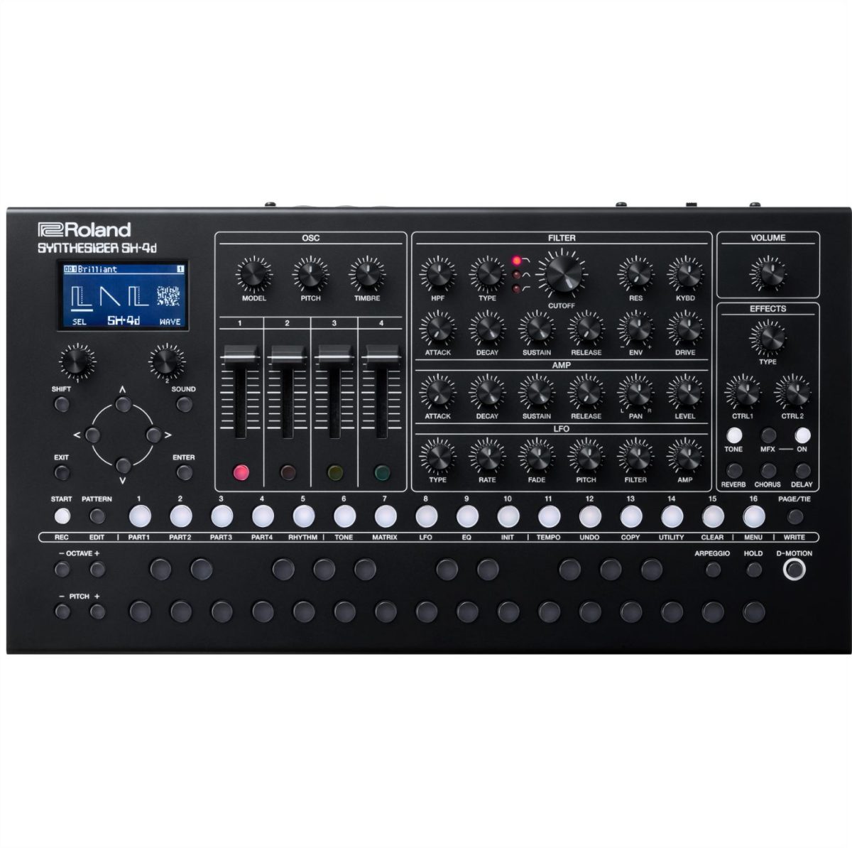 Roland - SH-4d Desktop 4-Part Multitimbral Synthesizer