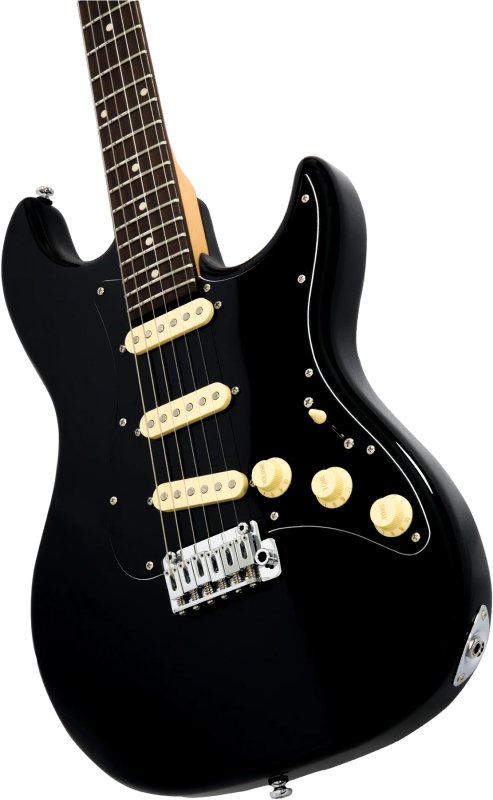 Sire - Sire S3 New Gen Double-Cut Electric Guitar with Standard SSS Pickups, Black #S3-NEWGEN-BK