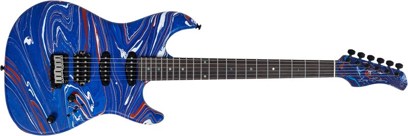 Sire - Sire S7 SW Double-Cut Electric Guitar with LC Super HSS Pickups, Blue Swirl #S7-SW-BLUESWIRL