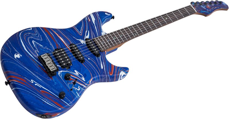 Sire - Sire S7 SW Double-Cut Electric Guitar with LC Super HSS Pickups, Blue Swirl #S7-SW-BLUESWIRL