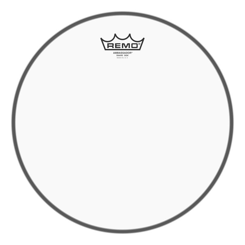 Remo - SA-0312-TD Ambassador® Clear Snare Side No Collar Drumhead, 12" #SA-0312-TD