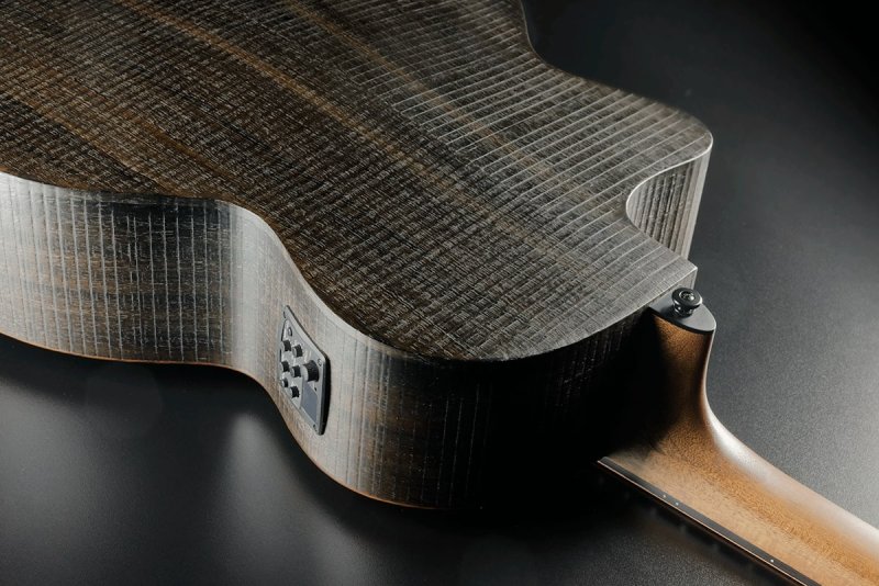 LAG Guitars - Jumbo Cutaway Acoustic / Electric Guitar With Padded Cover, Satin Open Pore #SAUVAGE-BCE