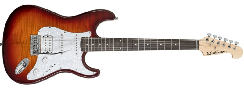 Washburn - Sonamaster Deluxe Flame Maple Top Electric Guitar, Sunburst #SDFSB