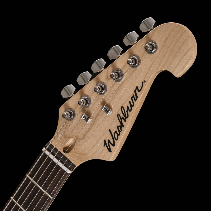 Washburn - Sonamaster Deluxe Flame Maple Top Electric Guitar, Transparent Black #SDFTB