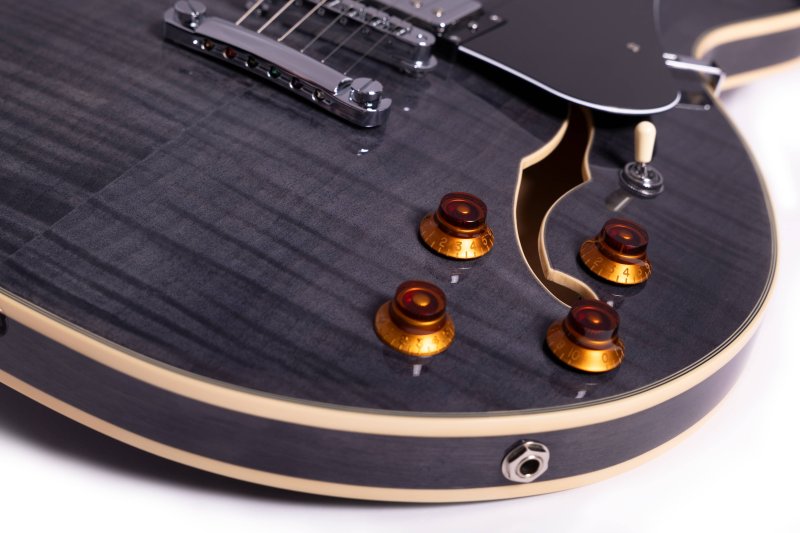 Washburn - Semi-Hollow Electric Guitar, Transparent Black #SH35TB