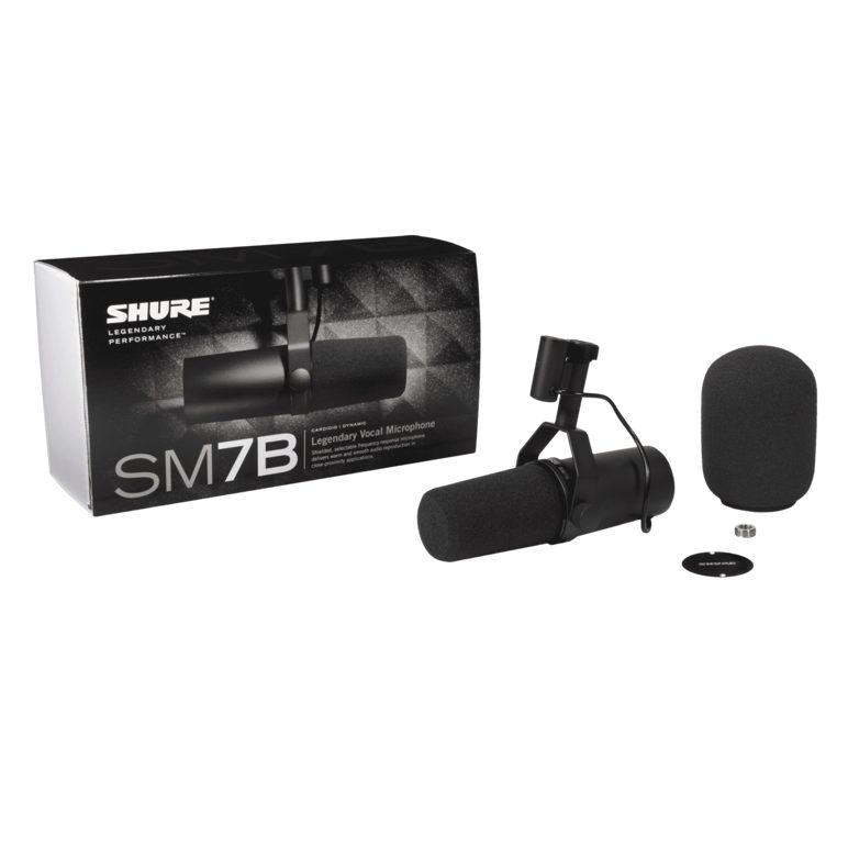 Shure SM7B box and accessories
