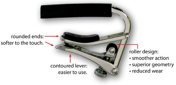 Shubb - Standard Series, Polished Nickel Capo For Banjos / Mandolins #SHUBB-C5