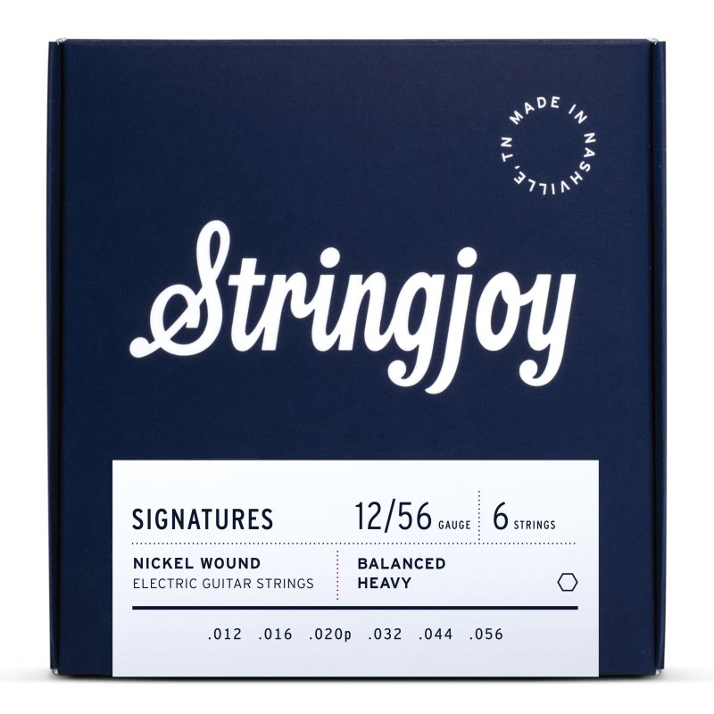 Stringjoy - Balanced Heavy Gauge (12-56) Nickel Wound Electric Guitar Strings #SJ-BAL12