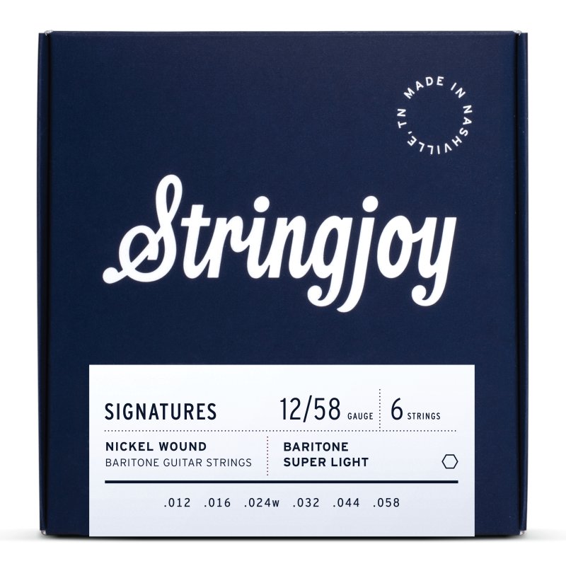 Stringjoy - Baritone Balanced Super Light Gauge (12-58) Nickel Wound Electric Guitar Strings #SJ-BAL12B