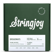 Stringjoy - Classic Light Gauge (10-46) Pure Nickel Electric Guitar Strings #SJ-BR1046