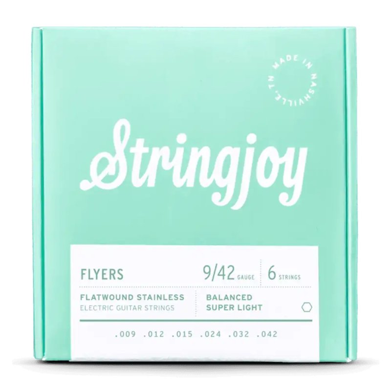 Stringjoy - Flyers Balanced Super Light Gauge (9-42) Flatwound Stainless Electric Guitar Strings #SJ-FR0942