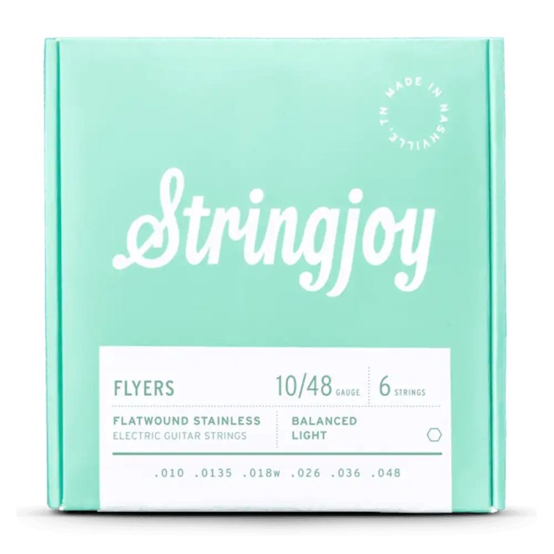 Stringjoy - Flyers Balanced Light Gauge (10-48) Flatwound Stainless Electric Guitar Strings #SJ-FR1048