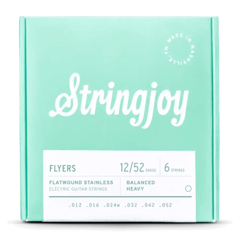 Stringjoy - Flyers Balanced Heavy Gauge (12-52) Flatwound Stainless Electric Guitar Strings #SJ-FR1252
