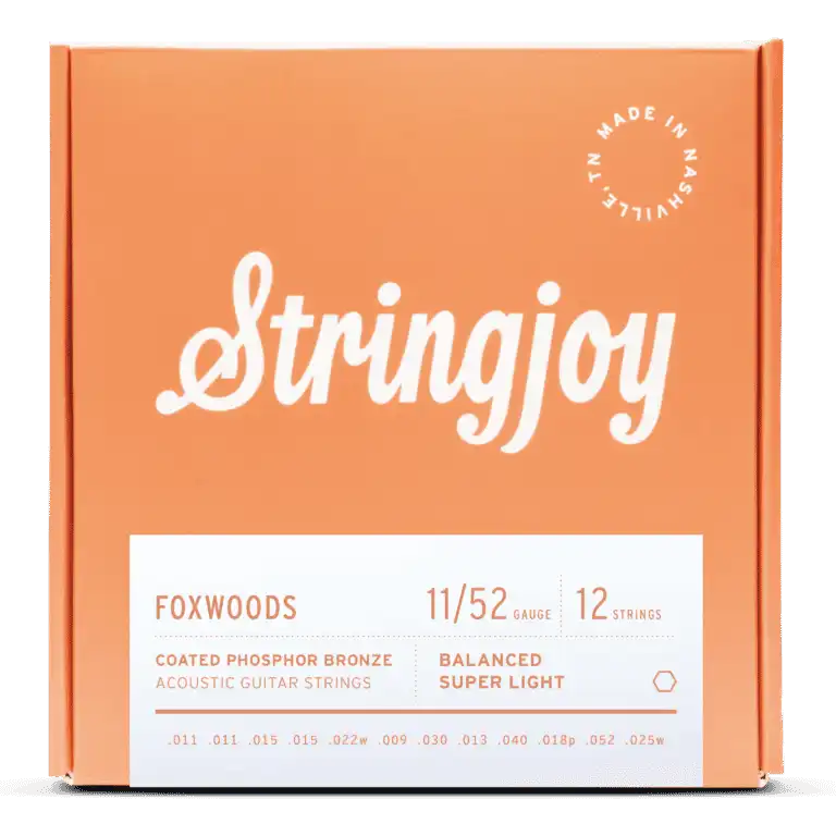 Stringjoy - 12 String Super Light Gauge (11-52) Coated Phosphor Bronze Acoustic Guitar Strings #SJ-FW1125