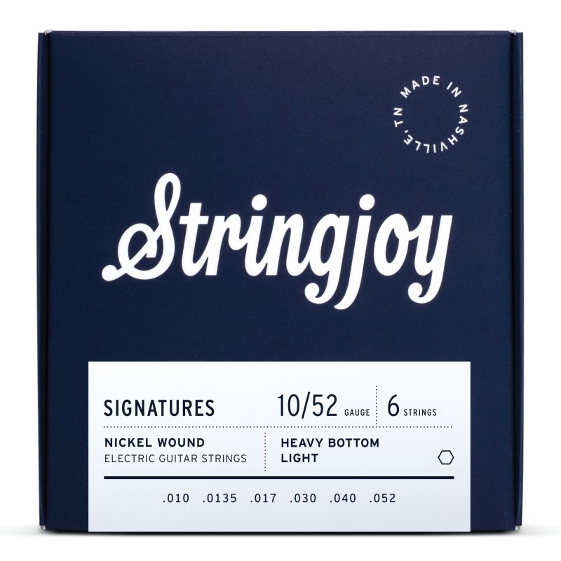 Stringjoy - Heavy Bottom Light Gauge (10-52) Nickel Wound Electric Guitar Strings #SJ-HVY10