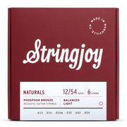 Stringjoy - Light Gauge (12-54) Phosphor Bronze Acoustic Guitar Strings #SJ-NB1254