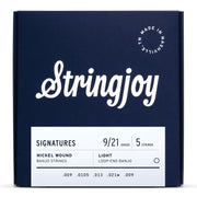 Stringjoy - Light Gauge (9-21) Banjo Strings - Nickel Wound 5 String #SJ-NW0921
