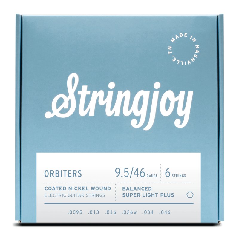 Stringjoy - Balanced Super Light Plus Gauge (9.5-46) Coated Nickel Wound Electric Guitar Strings #SJ-OR09546
