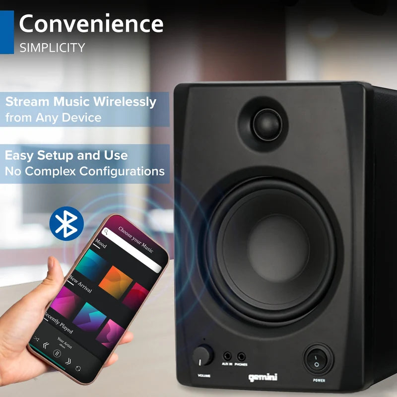 Gemini - Studio Monitor Speaker Bluetooth 200W #SMX-5BT