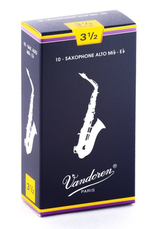 Vandoren - Alto Sax Traditional Reeds Strength 3.5; Box of 10 #SR2135