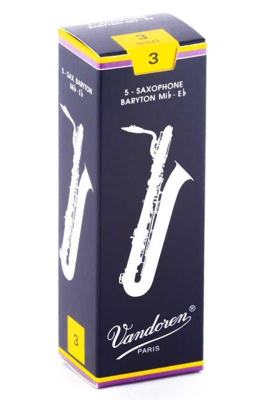 Vandoren - Bari Sax Traditional Reeds Strength 3; Box of 5 #SR243
