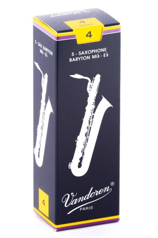 Vandoren - Bari Sax Traditional Reeds Strength 4; Box of 5 #SR244
