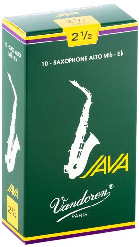 Vandoren - Alto Sax JAVA Reeds Strength 2.5; Box of 10 #SR2625