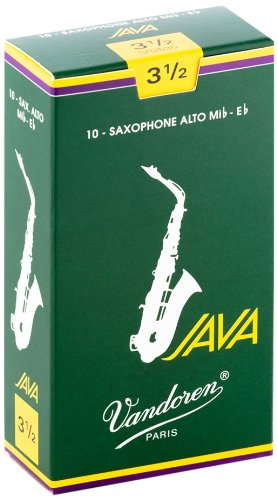 Vandoren - Alto Sax JAVA Reeds Strength 3.5; Box of 10 #SR2635