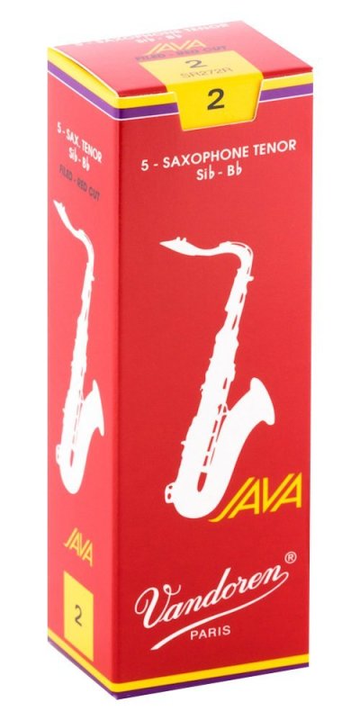 Vandoren - Tenor Sax JAVA Red Reeds Strength 2; Box of 5 #SR272R