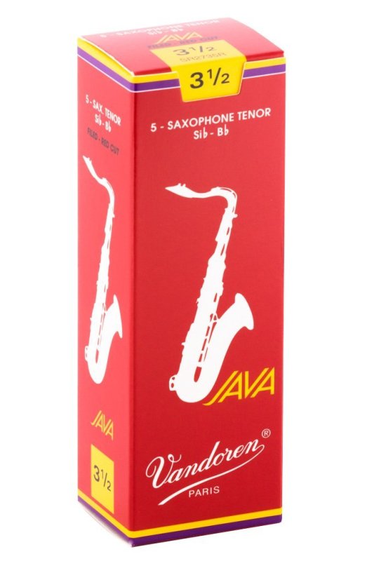 Vandoren - Tenor Sax JAVA Red Reeds Strength 3.5; Box of 5 #SR2735R