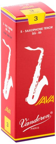 Vandoren - Tenor Sax JAVA Red Reeds Strength 3; Box of 5 #SR273R