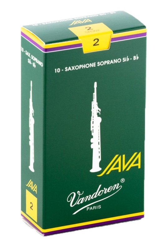 Vandoren - Soprano Sax JAVA Reeds Strength 2; Box of 10 #SR302