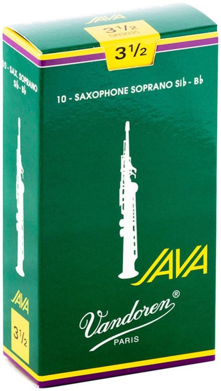 Vandoren - Java Soprano Sax Reeds, 10 CT, 3.5 Strength #SR3035