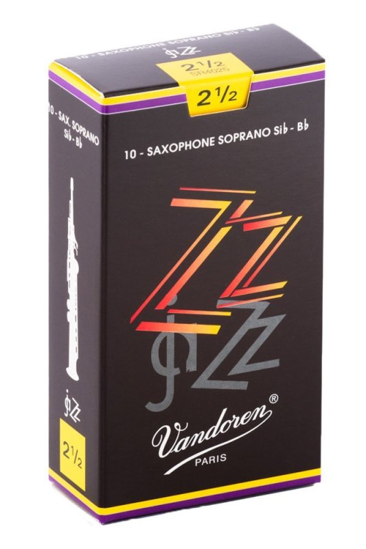 Vandoren - Soprano Sax ZZ Reeds Strength 2.5; Box of 10 #SR4025