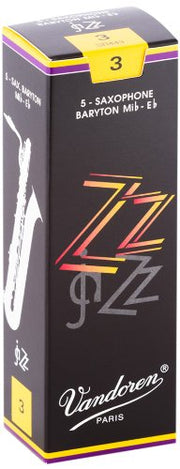 Vandoren - Bari Sax ZZ Reeds Strength 3; Box of 5 #SR443