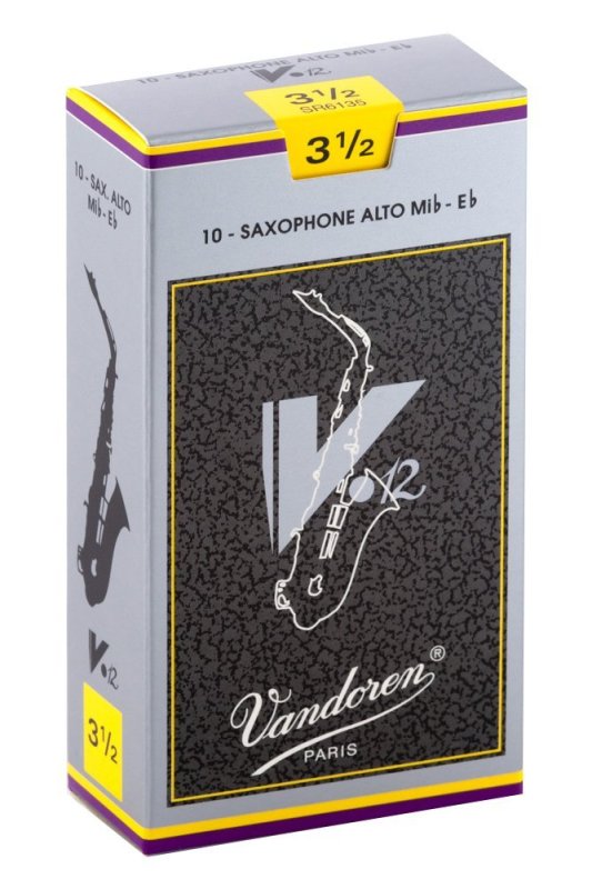 Vandoren - Alto Sax V.12 Reeds Strength 3.5; Box of 10 #SR6135