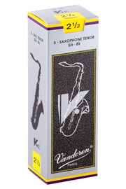 Vandoren - Tenor Sax V.12 Reeds Strength 2.5; Box of 5 #SR6225