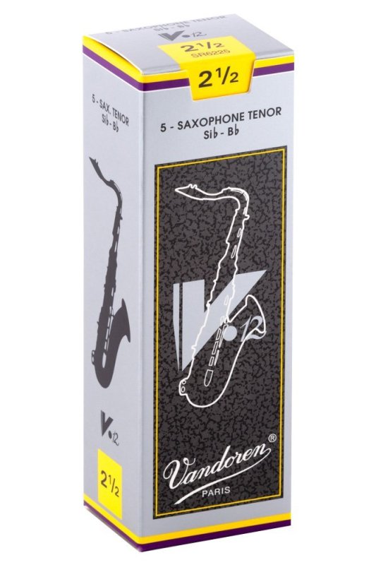 Vandoren - Tenor Sax V.12 Reeds Strength 2.5; Box of 5 #SR6225