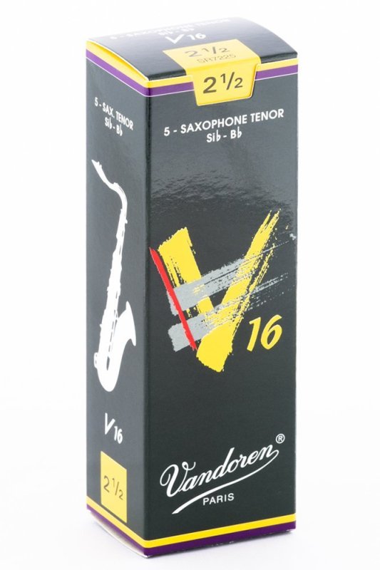 Vandoren - Tenor Sax V16 Reeds Strength 2.5; Box of 5 #SR7225