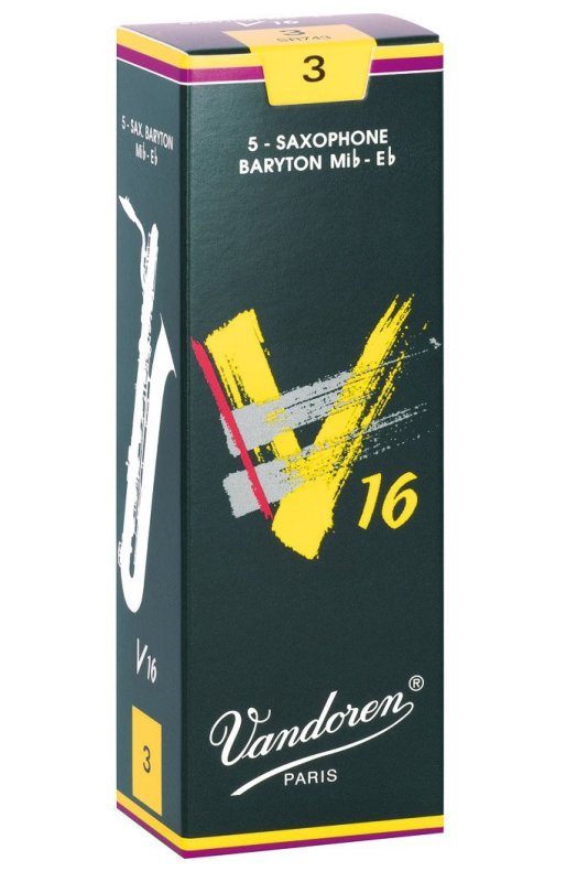 Vandoren - Baritone Sax V16 Strength 3, Box of 5 Reeds #SR743