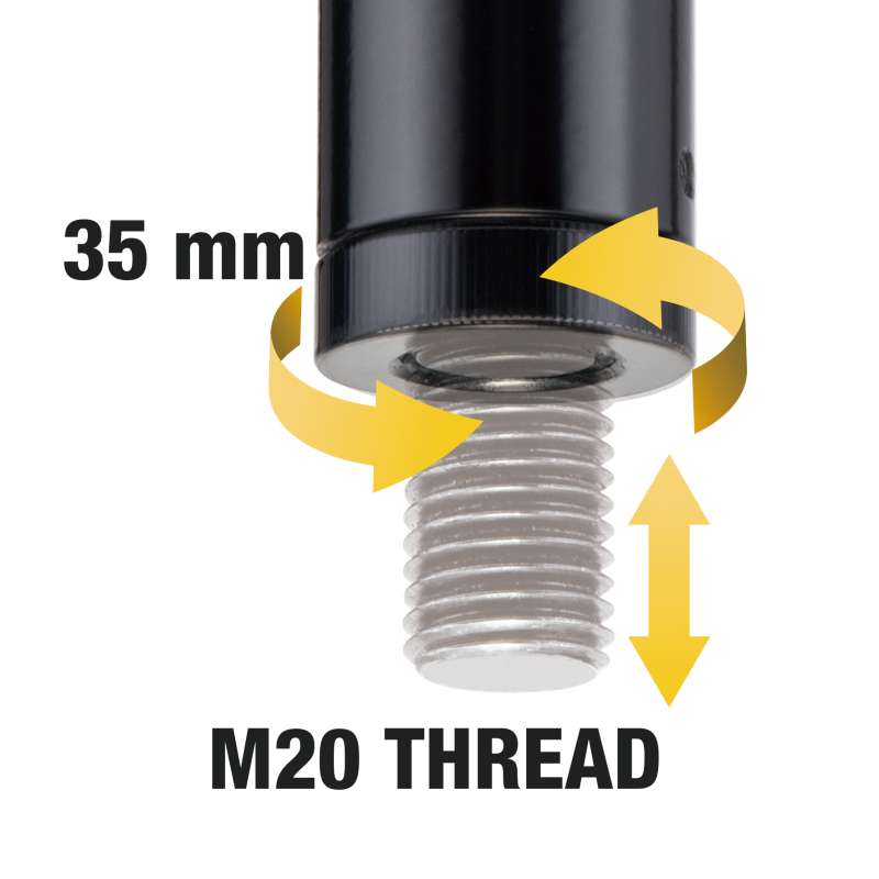 Hercules Stands - Hercules SS350B Adjustable Sub Pole with M20 Hybrid Adaptor #SS350B