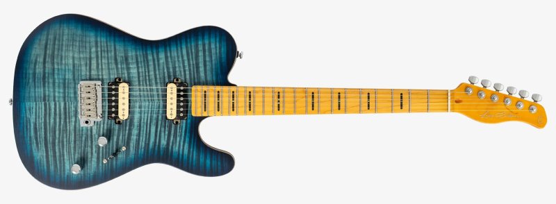 Sire - Sire T7 FM New Gen T-Style Electric Guitar with LC Super-Modern Zebra Pickups #T7-FM-NEWGEN-TBL