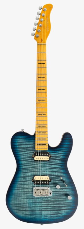 Sire - Sire T7 FM New Gen T-Style Electric Guitar with LC Super-Modern Zebra Pickups #T7-FM-NEWGEN-TBL