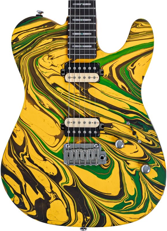 Sire - Sire T7 SW T-Style Electric Guitar with LC Super-Modern Pickups, Yellow Swirl #T7-SW-YSWIRL