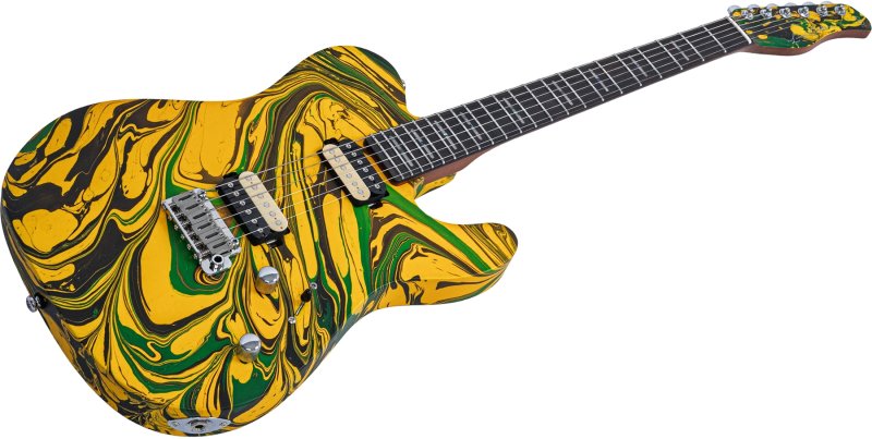 Sire - Sire T7 SW T-Style Electric Guitar with LC Super-Modern Pickups, Yellow Swirl #T7-SW-YSWIRL